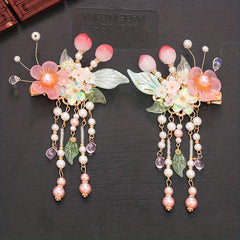 Flower Hair Clip With Pendant Costume Accessori