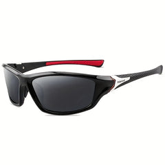 Y2K Polarized Rectangular Sunglasses Thick Frame Eyeglasses Women Fishing Wrap