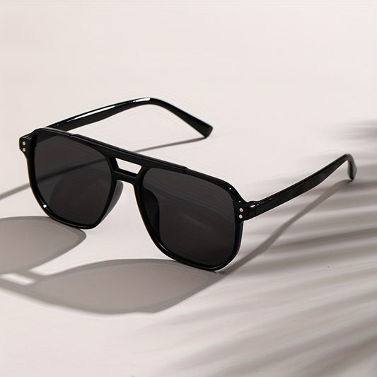 Top Bar Aviator Sunglasses Minimalist Rivet Decor UV400