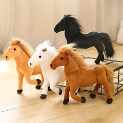 Horse Plush Toy Simulation Pony Doll Soft Stuffed Animal Doll Toy