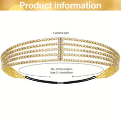 Elastic Rhinestone Headband for Women Bridal Jewelry