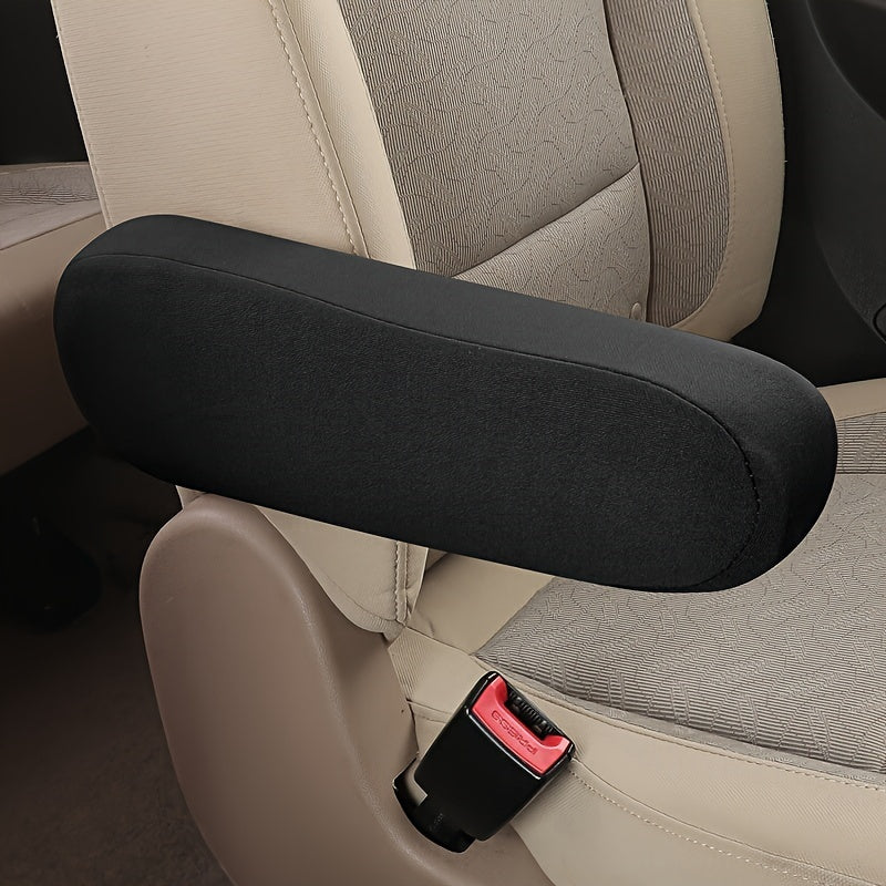 2pcs Car Front Seat Armrest Covers Cloth Armrest Protectors