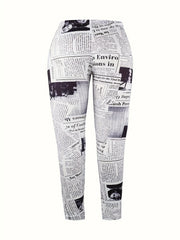  Pop Art Print High Rise Leggings