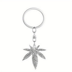 Maple Leaves Keychain Plant Key Chains Purse Bags Keyrings Key Holder Women