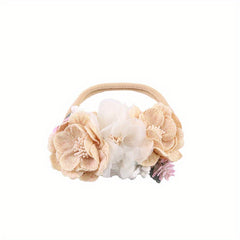 Soft Flowers Elastic Hairbands Headband Hair Accessories For Girls Baby Kids
