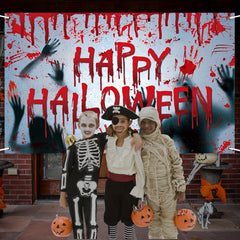 Halloween Backdrop Banner Background Hanging Decoration Horror Props