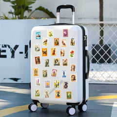 50pcs Retro Stamp Stickers for Guitar Luggage Water Cup DIY Collection