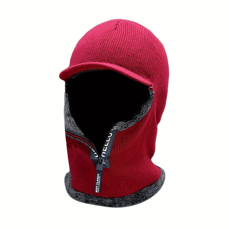 Warm Knitted Hat Cycling Woolen Hat Neck Gaiter