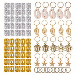 80 Pcs Hair Jewelry Rings Aluminum Dreadlocks Braid Rings Adjustable