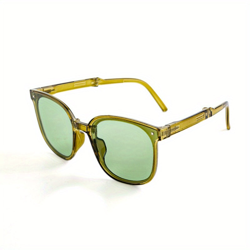 Foldable Rivet Jelly Frame Sunglasses UV400