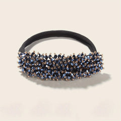 Rhinestone Bun Maker Hair Styler Jewelry Hair Styling Tool Ponytail Holder