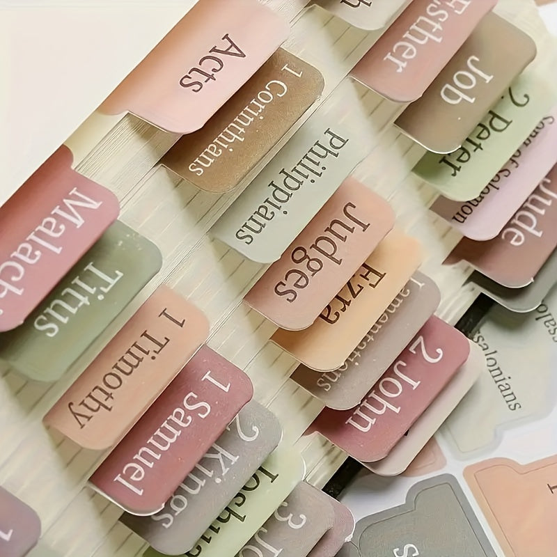 Bible Index Tab 75 Tabs Large Label Stickers Faith Classification Sticker