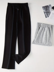 2pcs Elastic Drawstring Sweatpants Women's Activewear