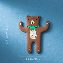 Cartoon Animal Hooks Nail Curved Sticky Hooks PVC Back Door Hooks