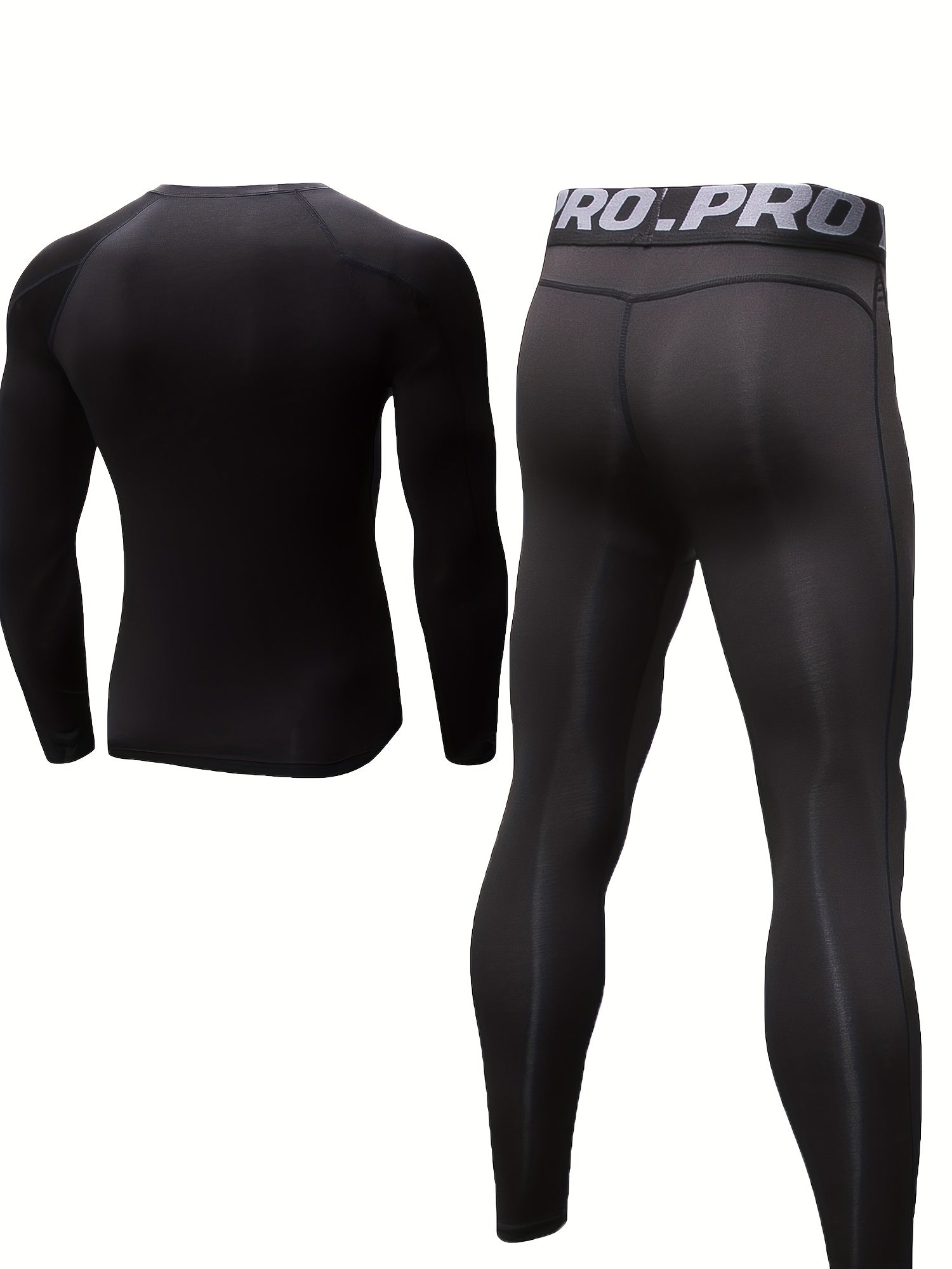 Men's Quick Dry Athletic Tracksuit Long Sleeve Jersey Stretch Leggings