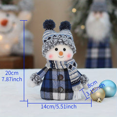 Christmas Fabric Snowman Doll Window Set Ornament Decoration