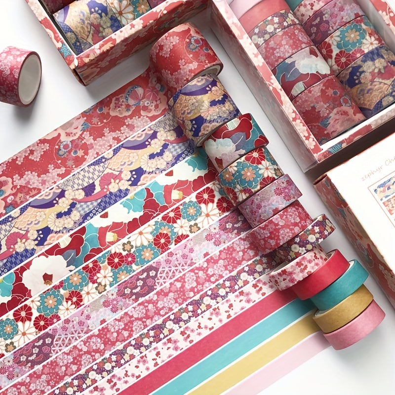 12 Rolls Artist Washi Tape Set for Crafting Scrapbooking