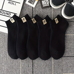 5 Pairs Women's Crew Socks - Comfy & Breathable Low Cut Ankle Stockings