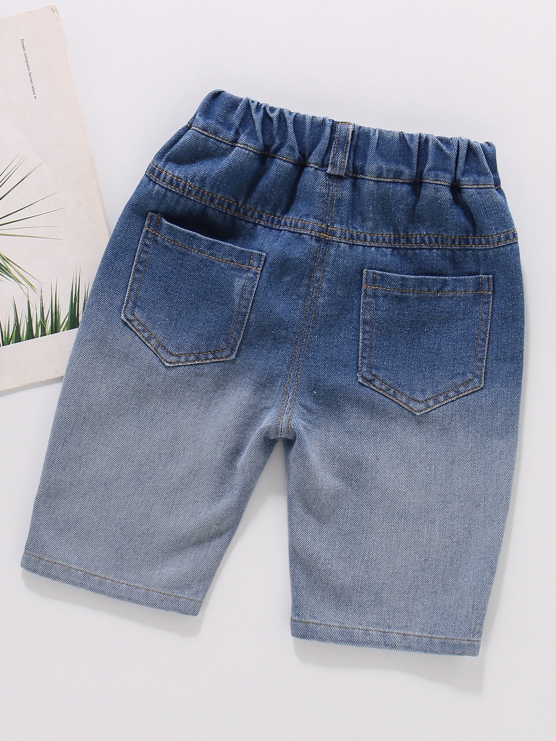 Toddler Boys Gradient Casual Denim Shorts Kids Summer Clothes