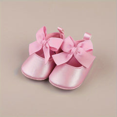 Bowknot Walking Shoes For Baby Girls Lightweight Non slip Shoes
