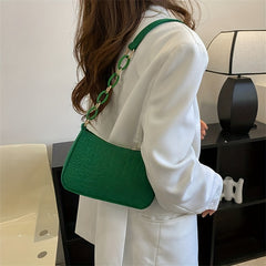 Crocodile Pattern Hobo Bag Shoulder Bag Women's Casual Handbag