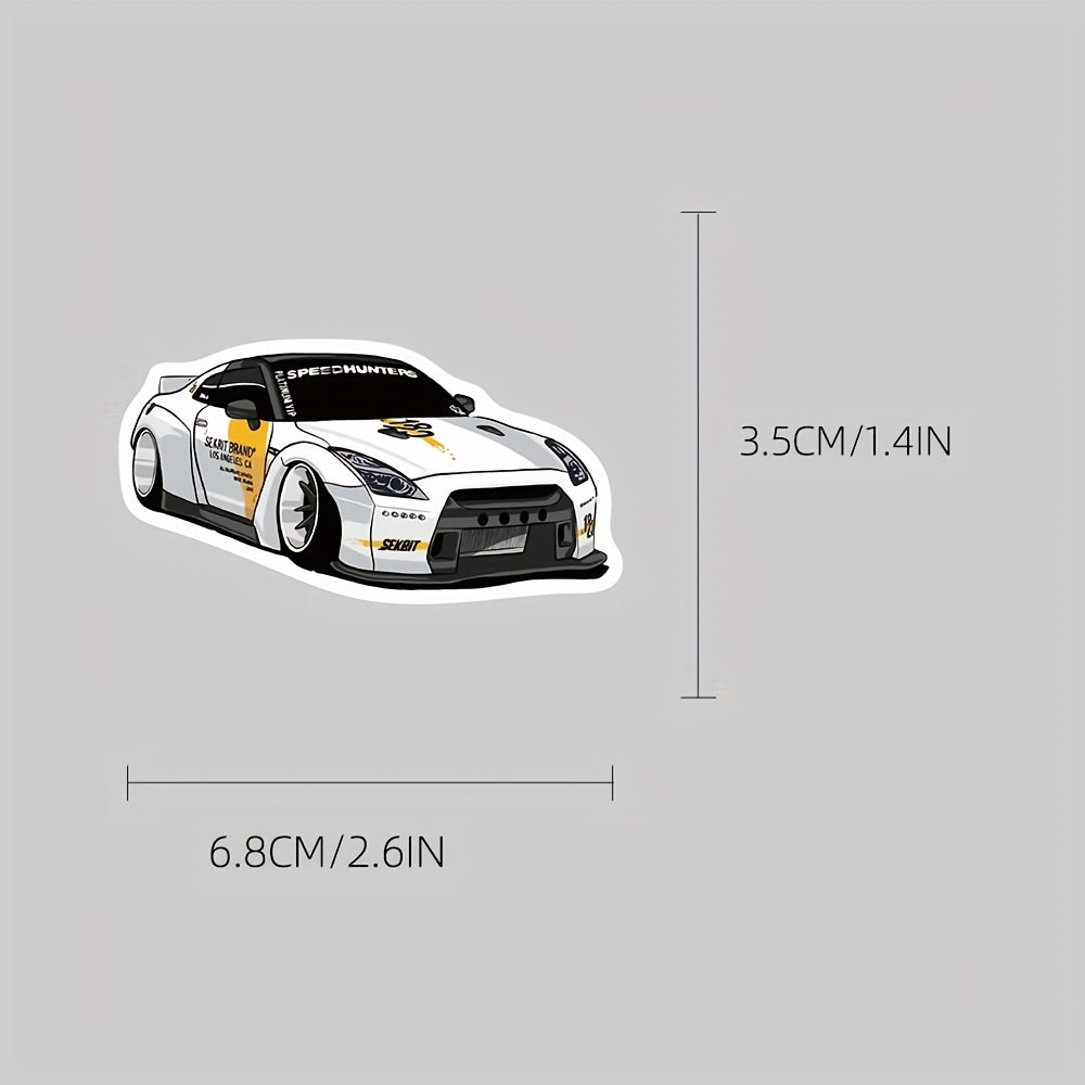 Anime Race Car Decorative Stickers, Waterproof Stickers for Phone Case Laptop