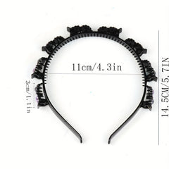 Vintage Rhinestone Flower Headband Hair Styling Accessories
