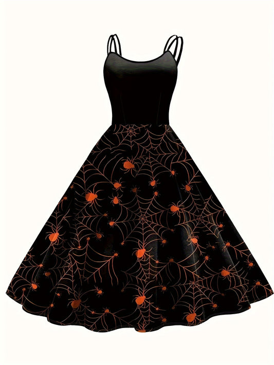  Women's Web Print Cami Dress