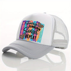Men's Love Letter Print Peaked Cap Street Baseball Cap