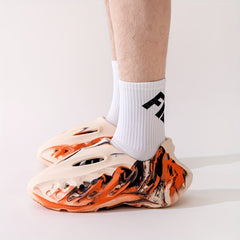 Men's Tie Dye Foam Runners Casual Outdoor Walking Shoes