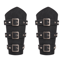 Leather Armguard Medieval Buckle Arm Protector Cosplay Props