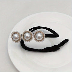 Faux Pearl Flower Hair Bun Maker Styling Tool For Women Girls