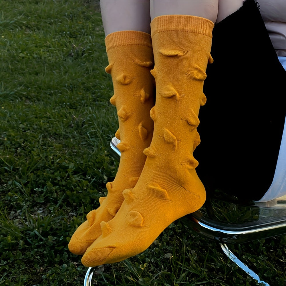 3D Hedgehog Socks Comfy & Funny Mid Tube Socks Women's Stockings