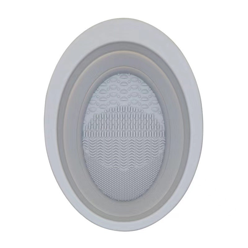 Foldable Silicone Washing Brush with Cleaning Pad - Travel-Friendly Gift