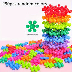 290pcs 3D Plum Blossom Building Blocks Snowflake Puzzle DIY Gift