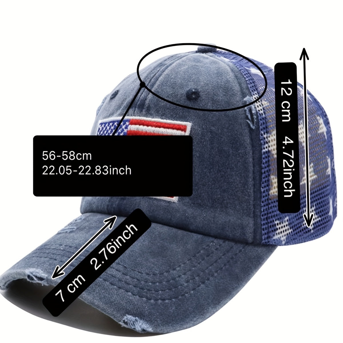 Embroidered Mesh Hat Classic Cap For Men Women