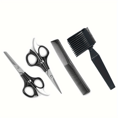 Professional Haircut Kit for Men Barber Fade Combs Set With Scis