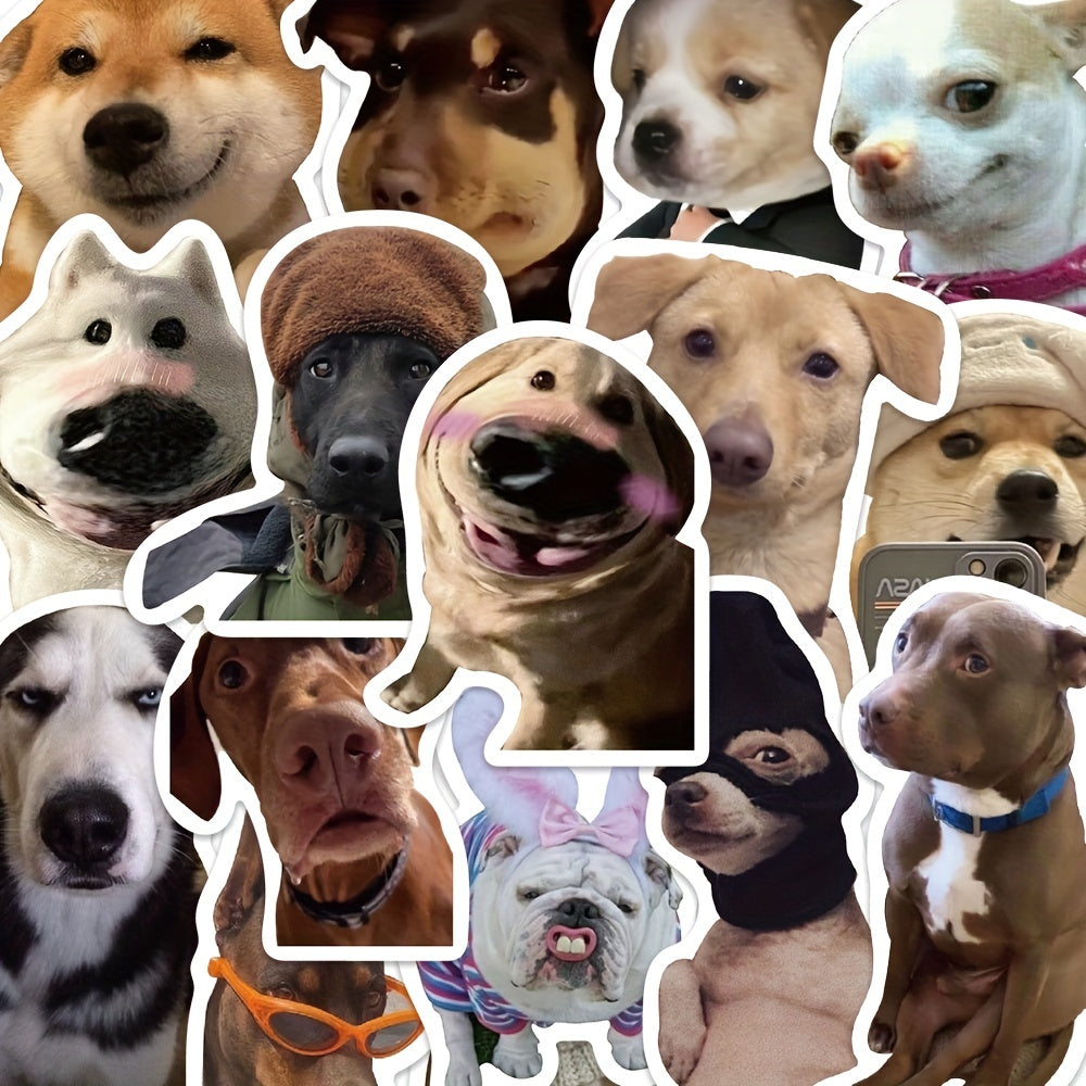 50pc Puppy Stickers Waterproof for Phone Case Laptop