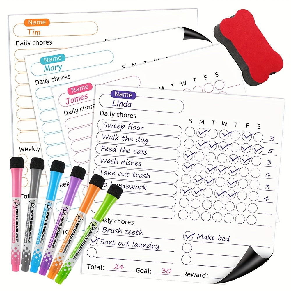 Magnetic Calendar Watch Set with Markers and Eraser