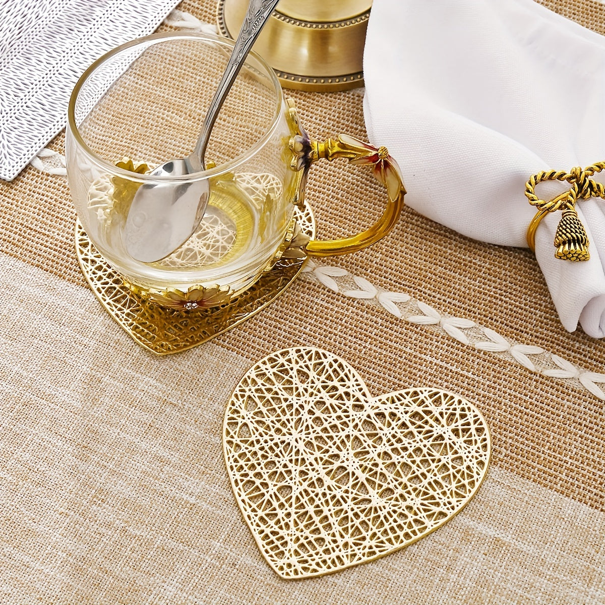 Heart Coasters and Table Mats for Weddings and Home Decor
