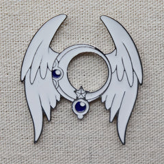 Enamel Star Moon Feather Brooch Men's Fashion Jewelry