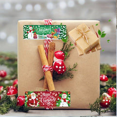 120pcs Christmas Self adhesive Stickers, Multiple Patterns, Gift Bag Decoration