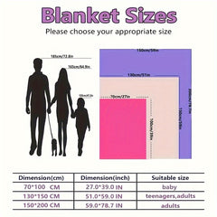 Digital Printing Soft Flannel Warm Throw Blanket for Sofa Bed Office Nap Camping