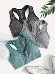 3pcs Racerback Sports Bras for Women