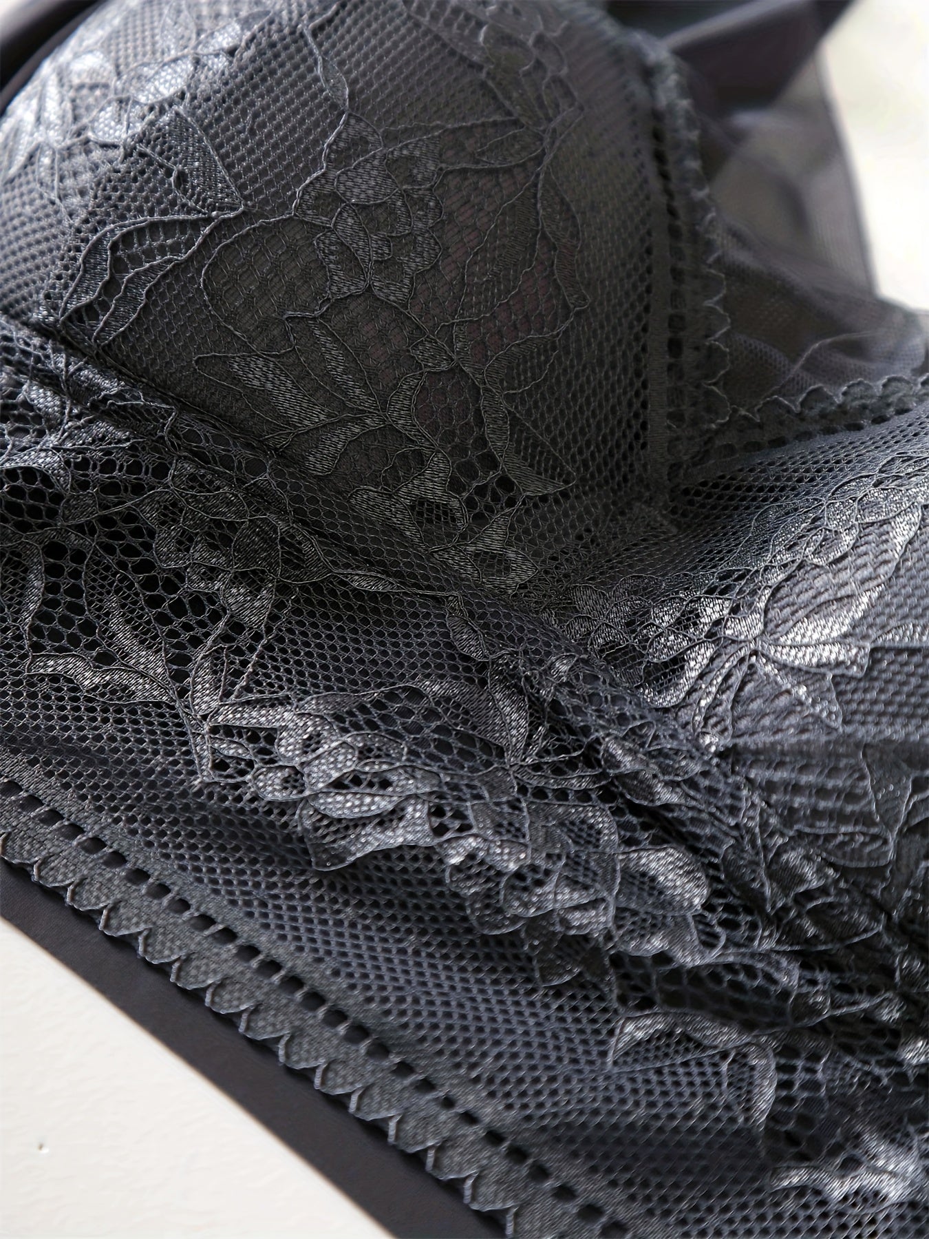 5pcs Lace Wireless Bras Full Coverage Women's Lingerie