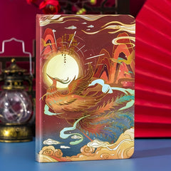2 Pack Chinese Style Mythical Creatures Journal & Notebook Set Vintage Design