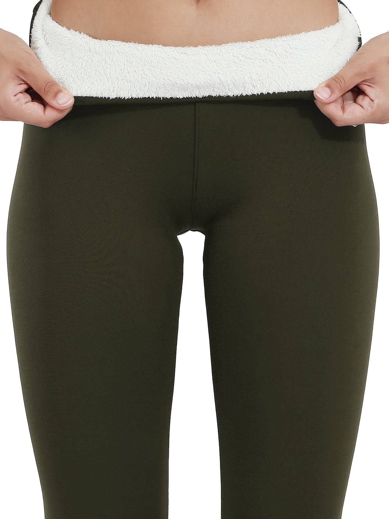 Women's High Waist Fleece Leggings Winter Warmth