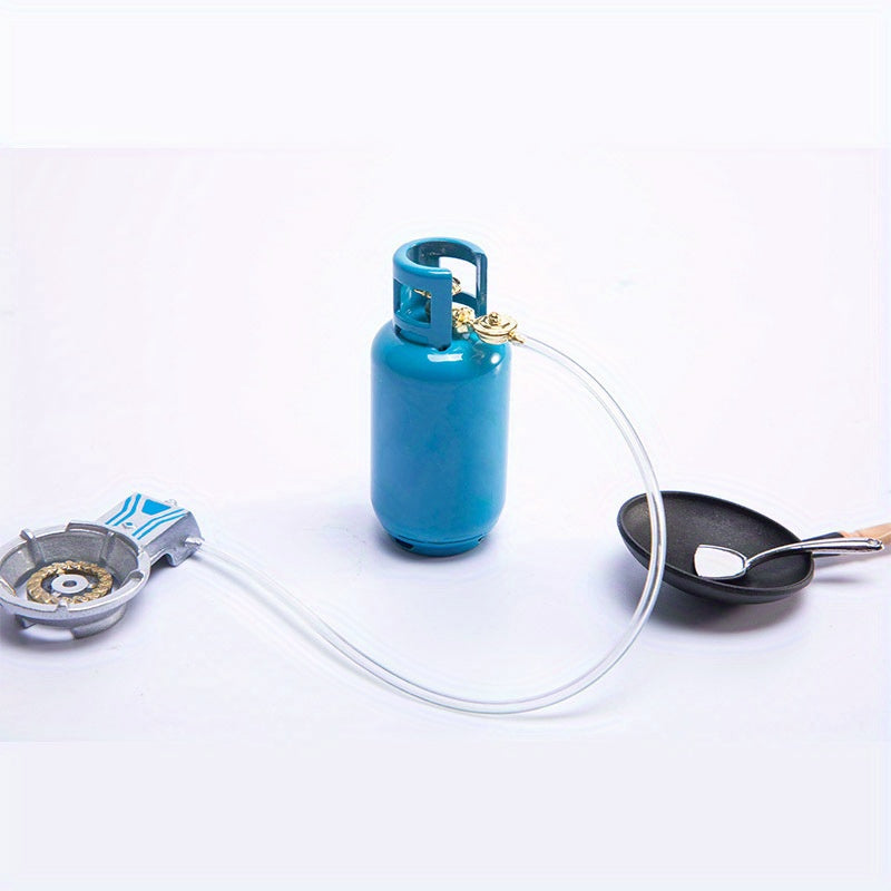 Mini Roadside Stall Model Accessories 1:12 Gas Can Stove Pot Shovel Decoration