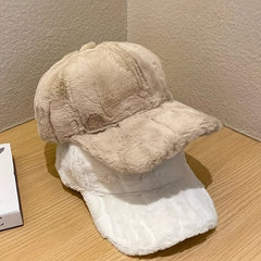 Plush Baseball Cap Warm Sun Hat Coldproof Adjustable Golf Hats