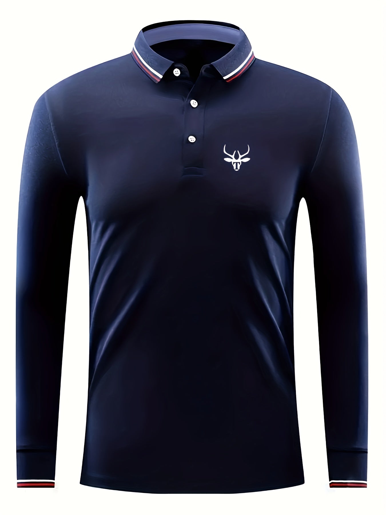 Men's Long Sleeve Lapel Golf Tennis Sports Shirt Top